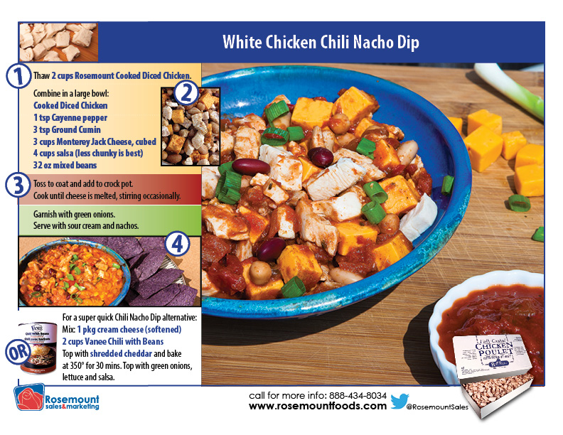 Tutorial card - Chicken Chili Nacho Dip